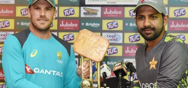 Pakistan and Australia had a trophy like a biscuit