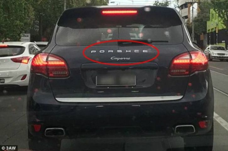 Driver's Luxury Porsche Cayenne Worth Rs 87,75,000 Got Porsche's Spelling Wrong On Its Back