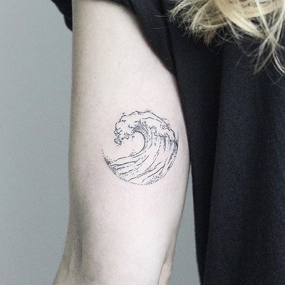Small Waves Heart Tattoo - Best Tattoo Ideas Gallery