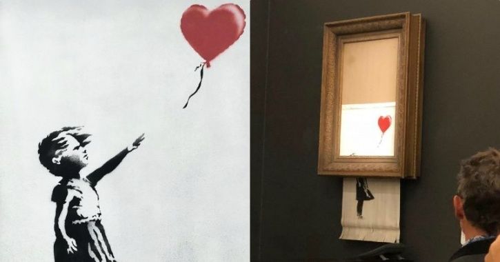 Well Played Sir Banksy Artwork Self Destructs Right After Being
