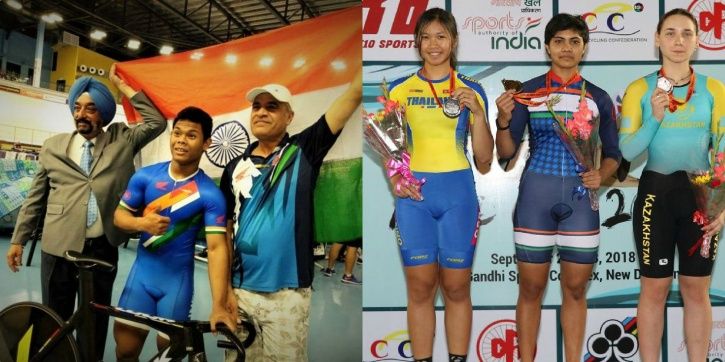 India won 6 gold medals in Track Asia Cup