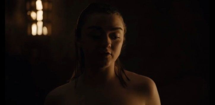 A picture of Arya Stark Gendry from game of thrones.