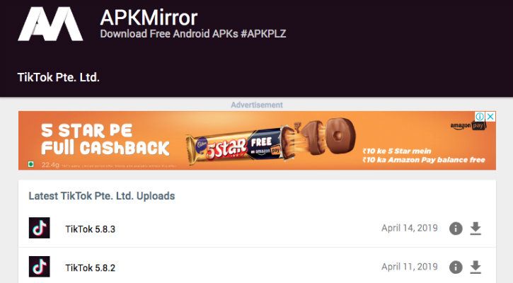 APK Mirror TikTok ban