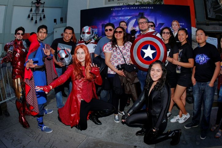 Avengers endgame fans outside cinema hall. 