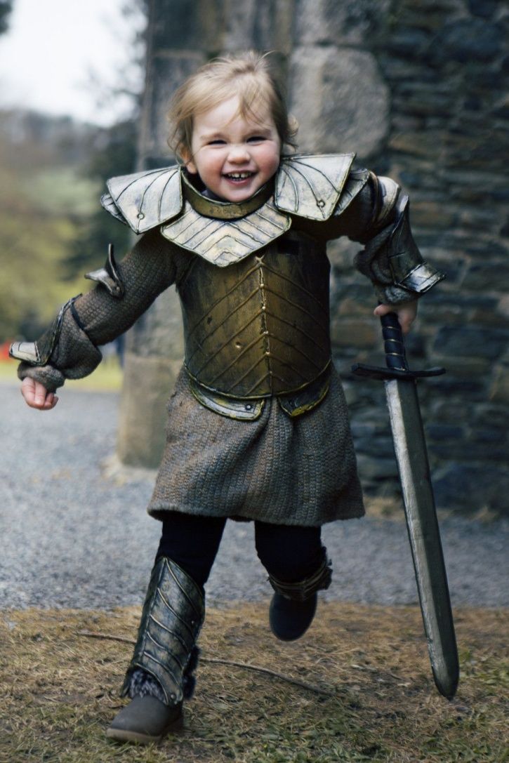 Baby dressed up as Brienne the Tarth ahead of Game of Thrones season 8.