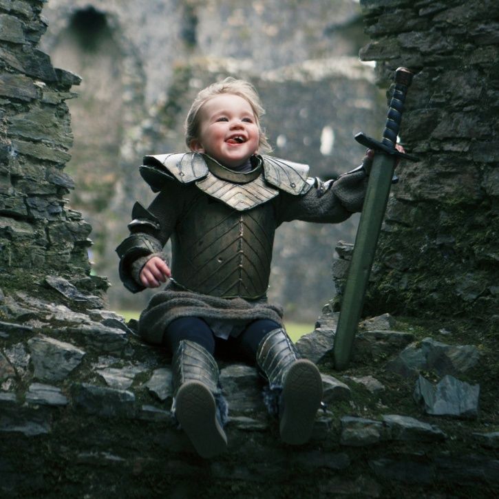Baby dressed up as Brienne the Tarth ahead of Game of Thrones season 8.
