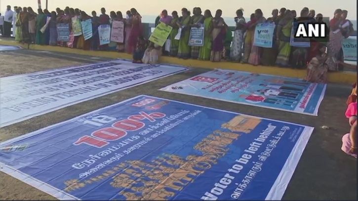 Human Chain, Tamil Nadu, Rameswaram, Pamban bridge, elections, voting