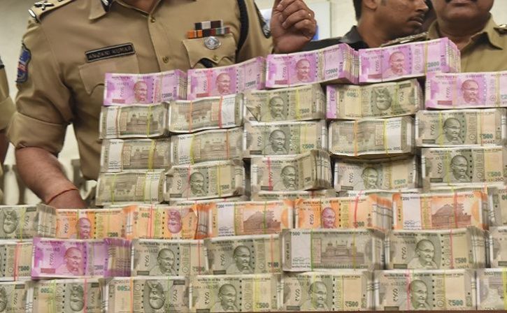 telangana cops seize 8 crore rupees
