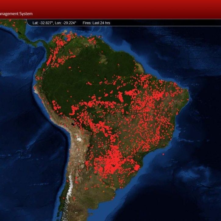 Different Maps Show The Same Thing The Enormity Of The Amazon Rainforest Fires