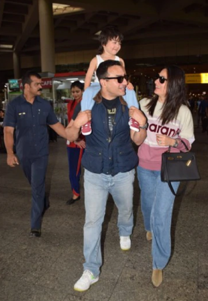 Saif and Kareena are back from their vacation with little Taimur.