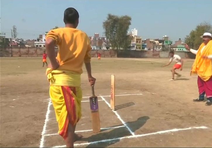 cricket match in dhoti kurta