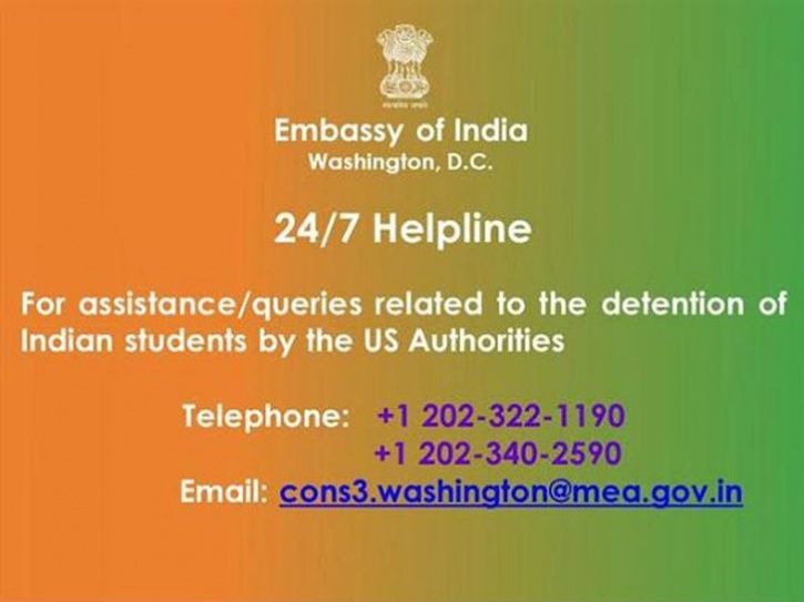 demarche to american embassy on detention of indian students