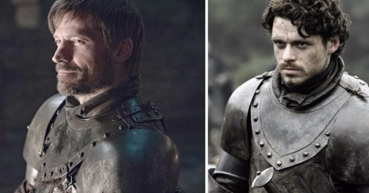 Jaime Lannister Wearing Robb Stark’s Armour in new Game of thrones season photos.