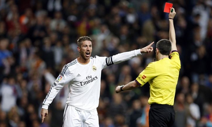 Sergio Ramos gets booked a lot