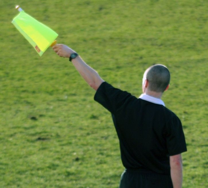 The kit-lady became the linesman
