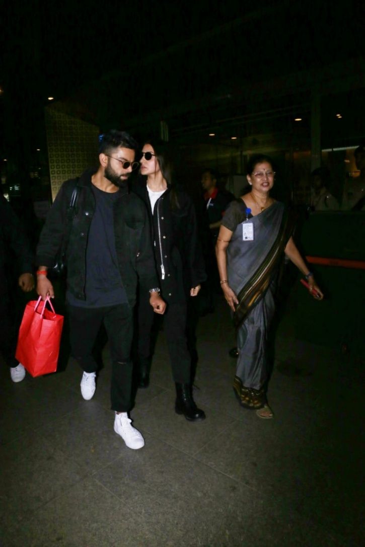 Virat Kohli and Anushka Sharma return to Mumbai post celebrating Valentine