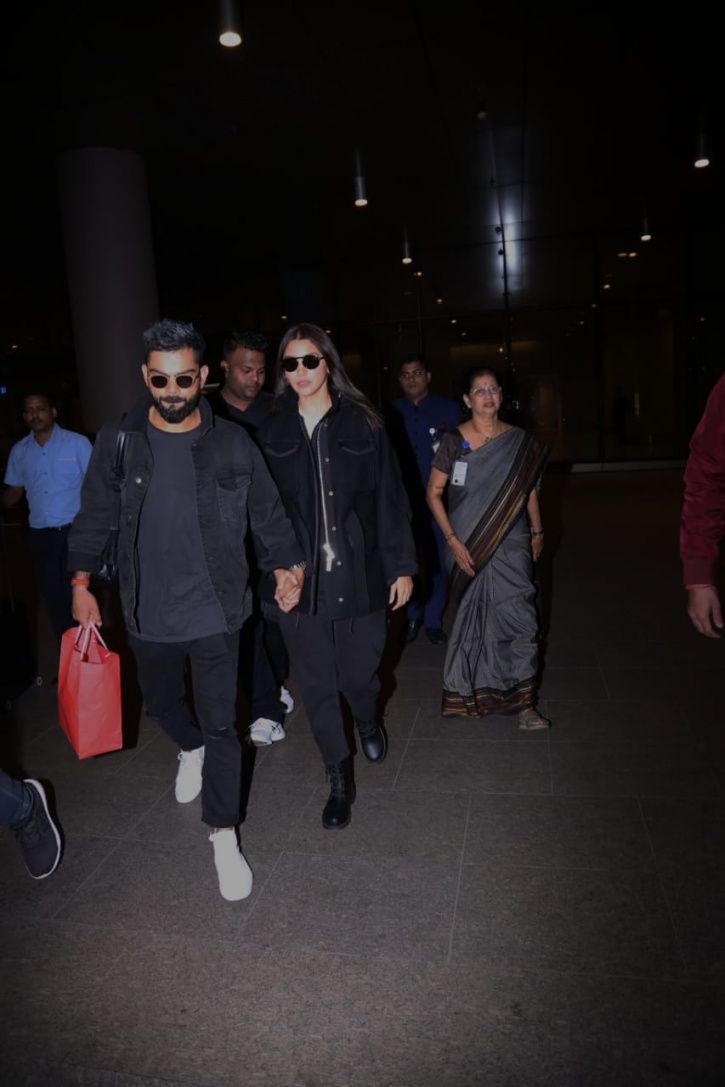 Virat Kohli and Anushka Sharma return to Mumbai post celebrating Valentine
