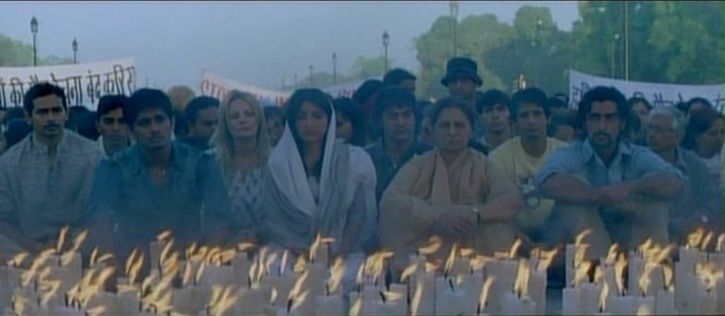 13 years of rang de basanti: candle light protests in the movie.1