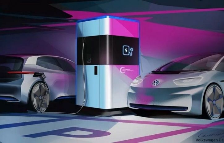 Electric Charging Station, Volkswagen Charging Stations, Mobile EV Charging Stations, Solar Powered 