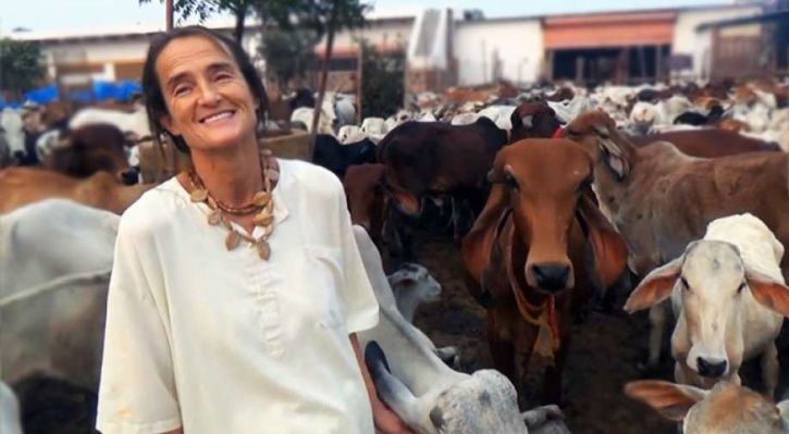 German woman, Friederike Irina Bruning, Sudevi Mataji, cow shelters, Mathura, Uttar Pradesh