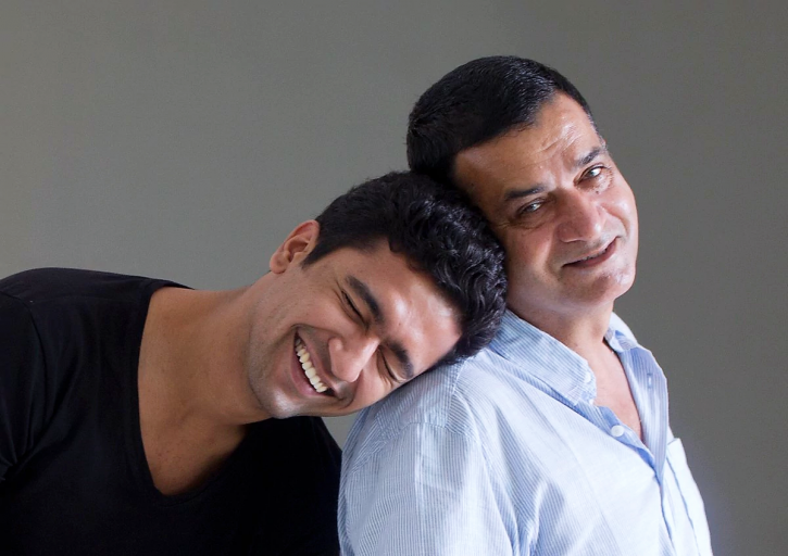 Vicky Kaushal with his father Shyaam Kaushal. 