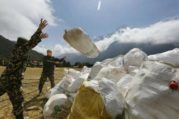 Everest recycles waste