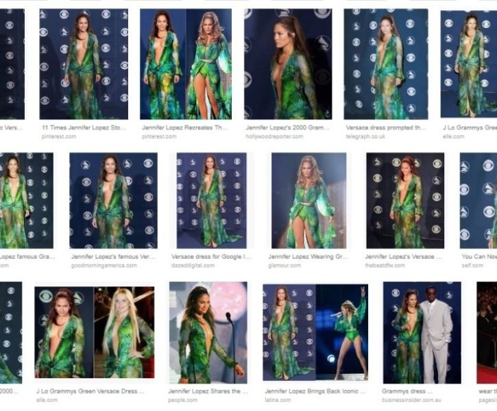 Jennifer Lopez green Versace dress