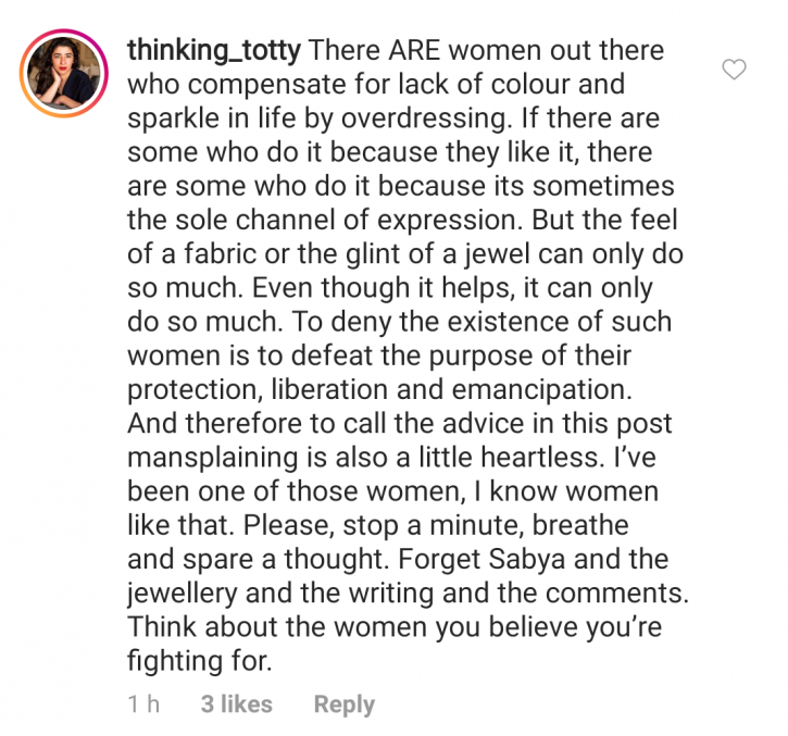 People support Sabyasachi on his overdressed women comment.