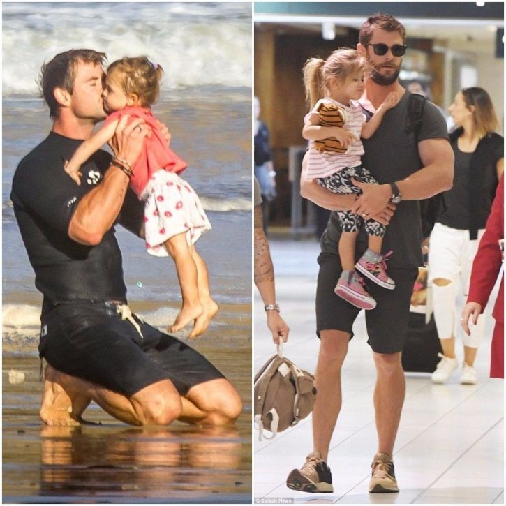 Chris Hemsworth with his kids.