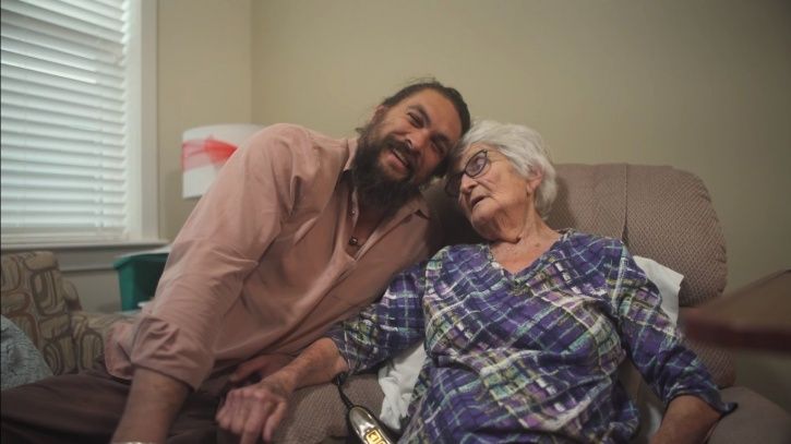 Jason Momoa with his first love grandmother.