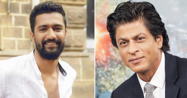 A collage of Vicky Kaushal and Shah Rukh Khan.