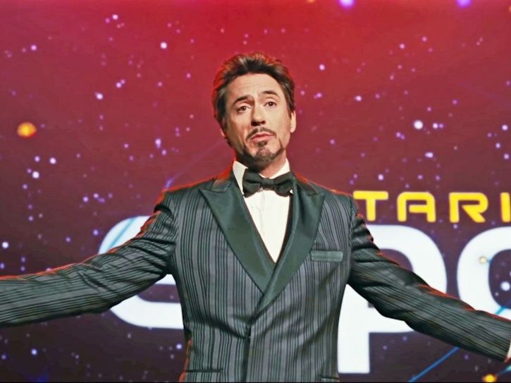 A picture of Robert Downey Jr from Avengers: Endgame.