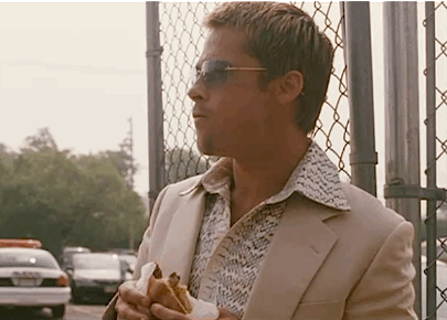 Brad Pitt Eating