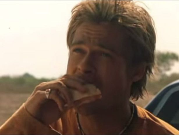 Brad Pitt eating