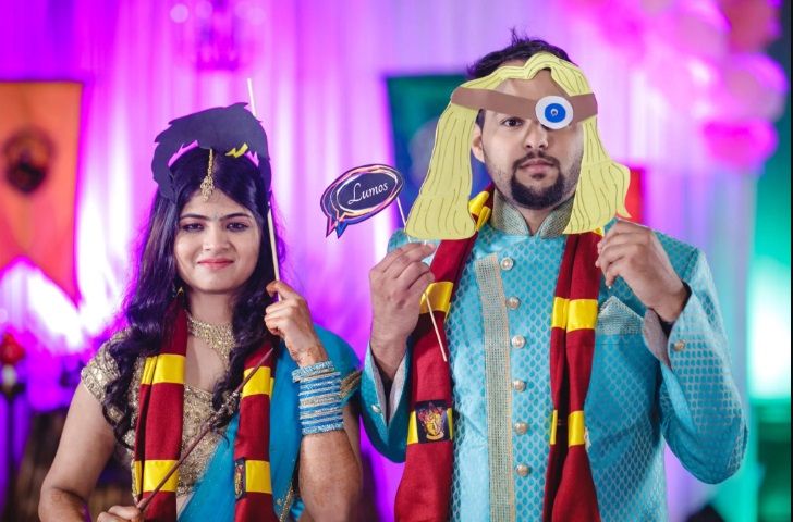 Harry Potter sangeet of Indian couple.