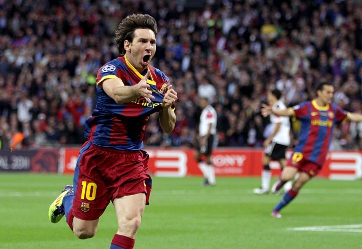 Lionel Messi helped Barcelona win 3-1