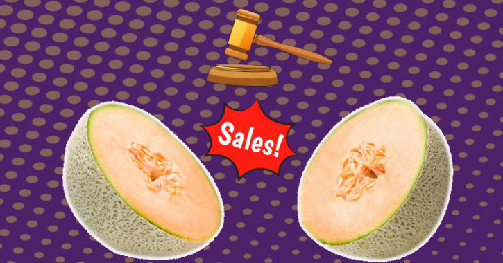 melons auctioned in japan