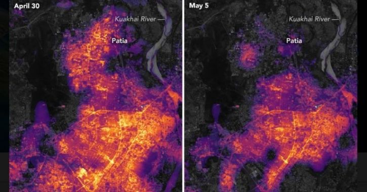 NASA Before & After Images Show Bhubaneswar Plunging Into Darkness After Cyclone Fani