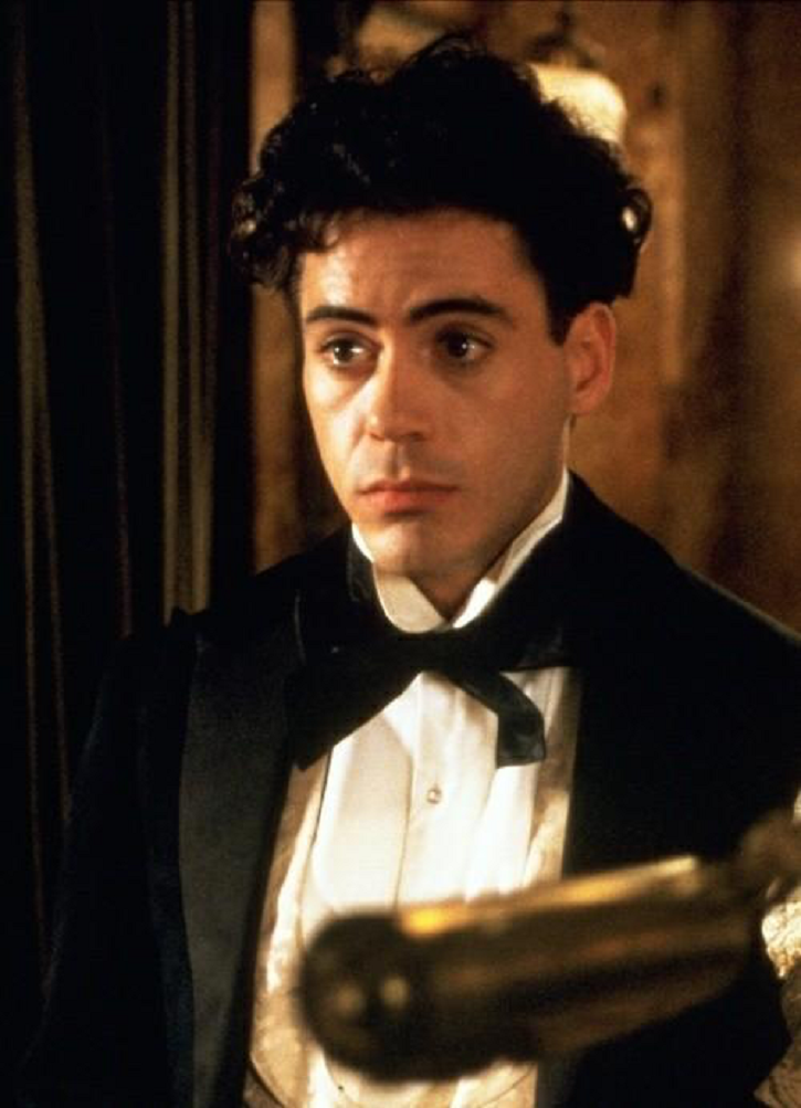 Robert Downey Jr in Oscar nominated movie Chaplin.
