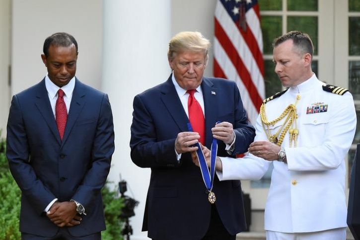 tiger woods received america highest civilian honour