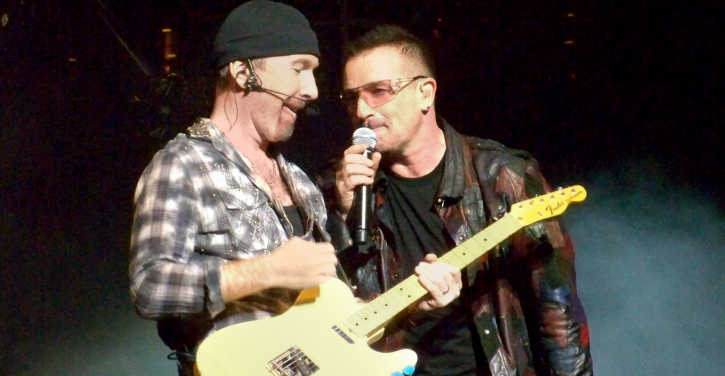 AR Rahman collaborates with U2 members Bono and The Edge.