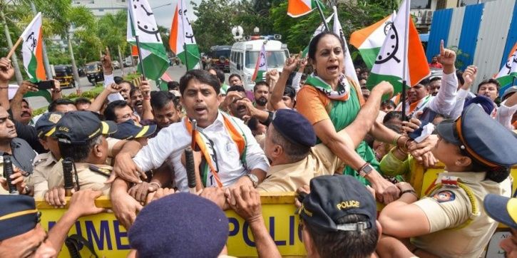 KBC controversy: Nationalist Congress Party protests outside Sony TV