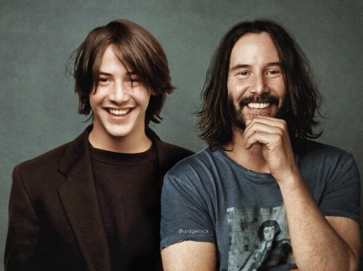 Keanu Reeves: Celebrities With Their Younger Selves
