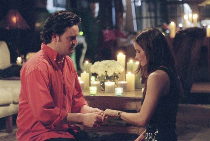 Monica and Chandler in Friends.