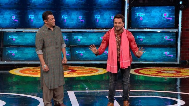 Salman Khana and Khesari Lal Yadav on Bigg Boss 13.