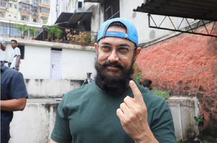 Bollywood stars vote in Assembly elections 2019: Aamir Khan