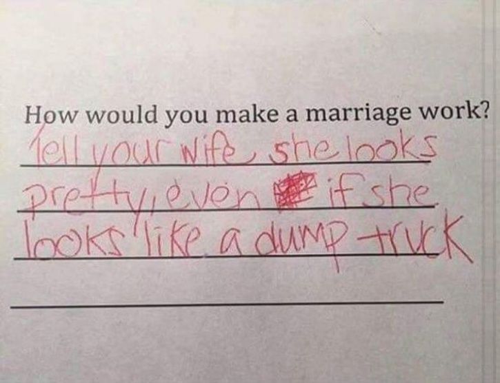 funny kids homework answer