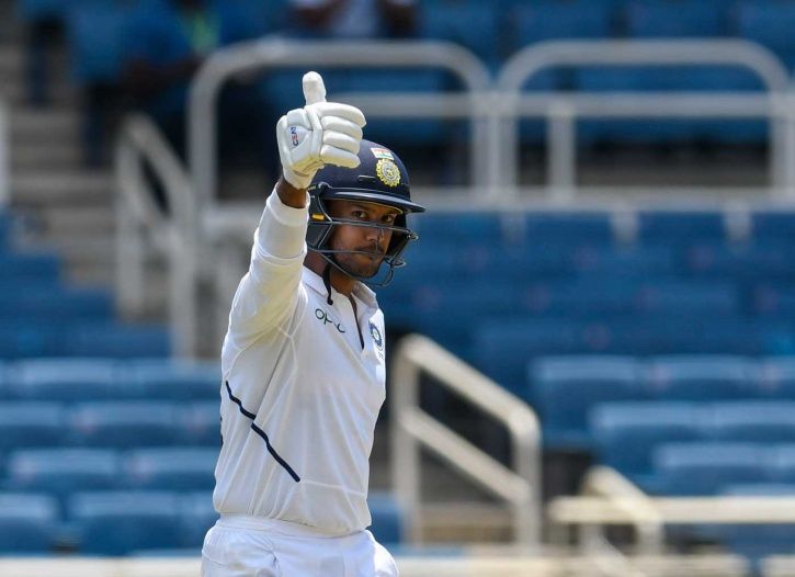 Mayank Agarwal hit his first Test ton