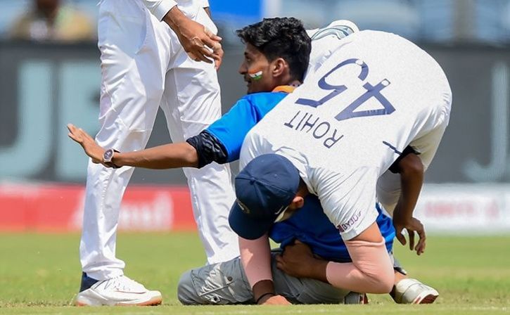 Rohit Sharma Loses Balance After Fan Tries To Touch His Feet