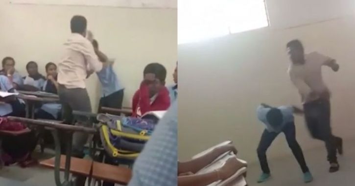 In Another Harrowing Case Of Corporal Punishment, Teacher Caught On Cam  Mercilessly Beating Student In Bengaluru School
